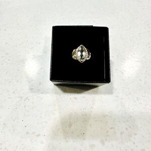 Amethyst ring, green 1.75 CTW 0.09 CTW Topaz. Rhodium over sterling sil…